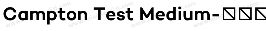 Campton Test Medium字体转换